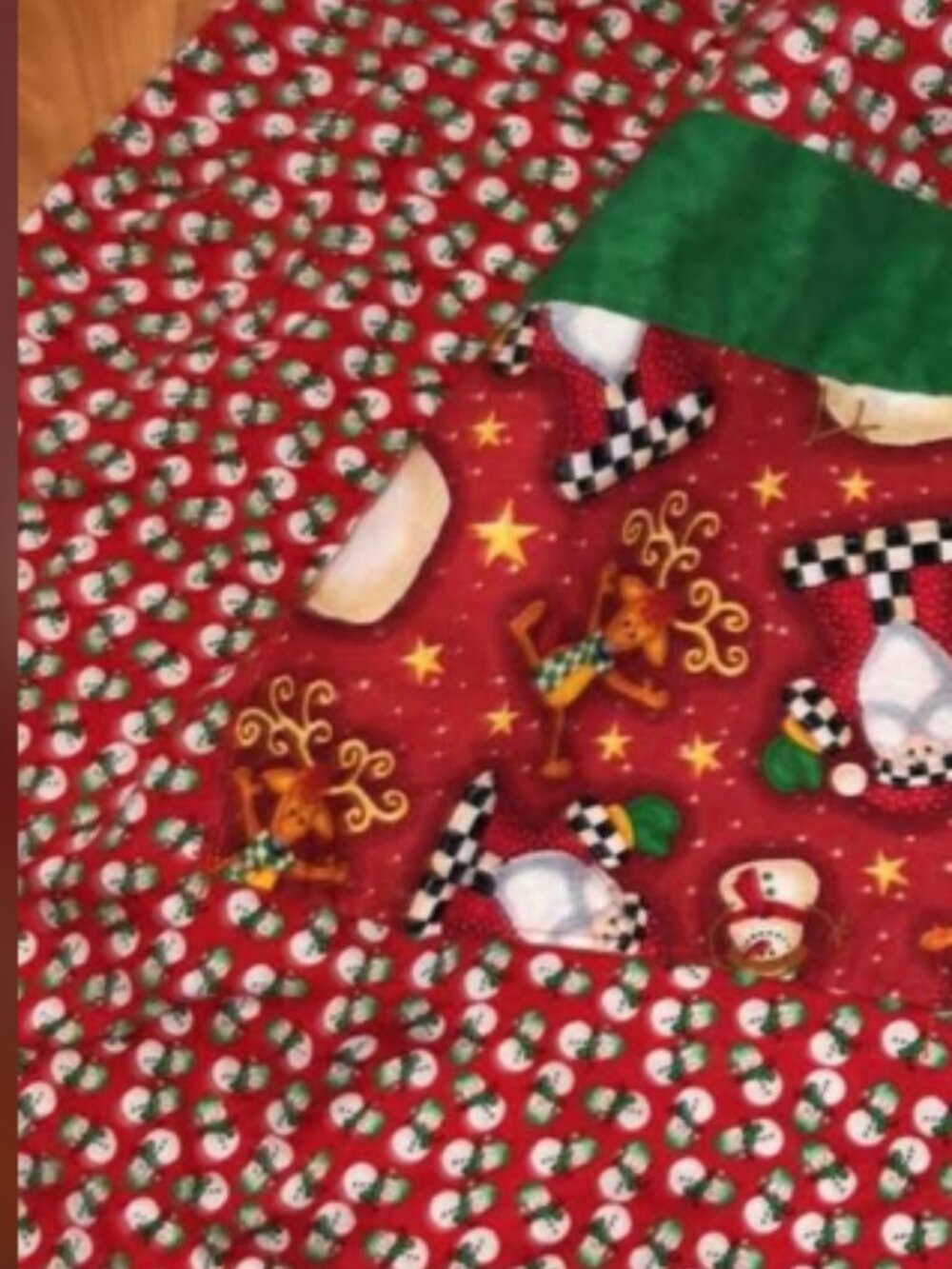 Christmas Apron Handcrafted Snowman - Picture 2 of 3